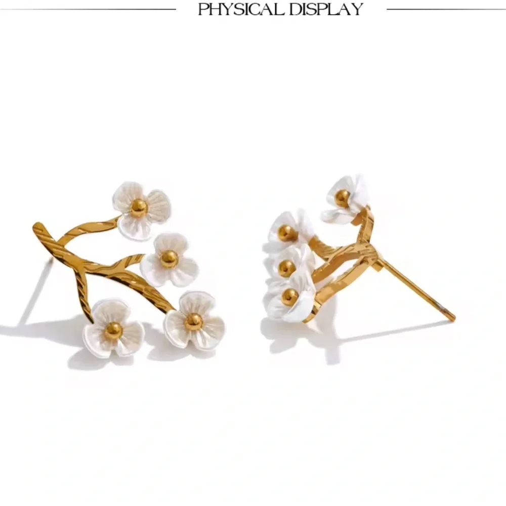 Cherry Blossom Gold Earrings